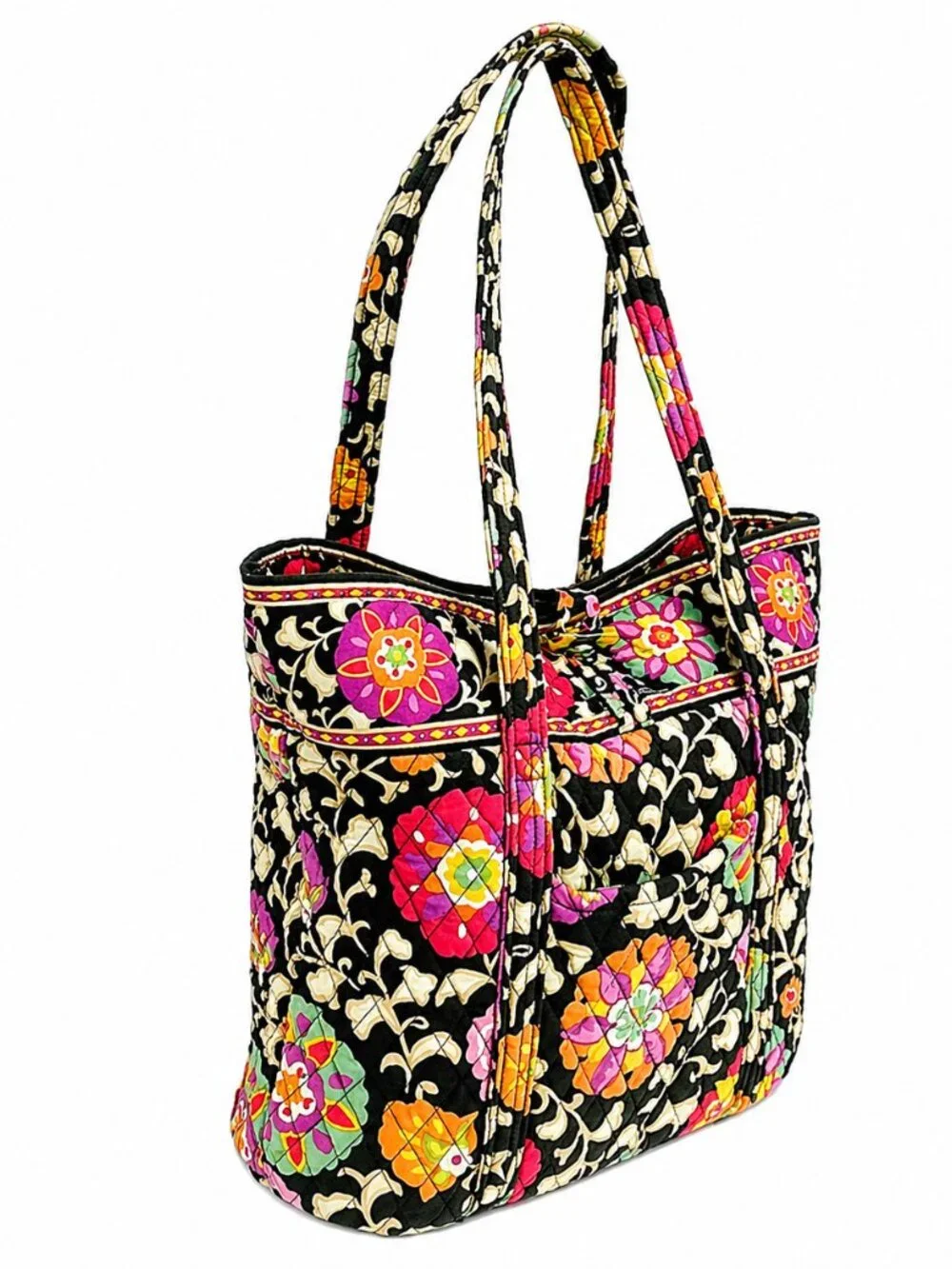 Vera Bradley Suzani Laura Floral Cinch Bag Retired Shoulder Tote Purse Bag 17x14